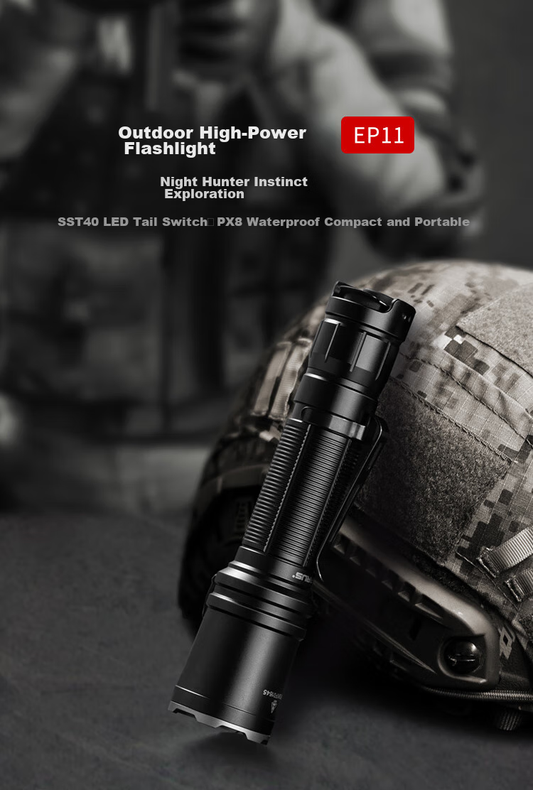 KLARUS EP11 Tactical Flashlight, Self-Defense, High Brightness, Rechargeable, Long Battery Life, Ultra-Bright, Outdoor Portable, Long-Range 1