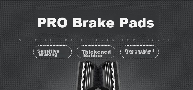 BIKEBROS Bicycle Brake Pads, Mountain Bike Brake Pads, Road Bike Brake Pads, V Brake Pads, Bicycle Brake Blocker Accessories [One Pair of Brake Pads] 1