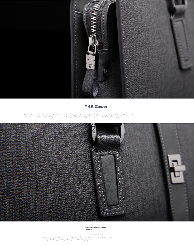 BVP Men's Handbag, Business Briefcase, Cowhide Lock Buckle, Horizontal Style Handbag, Multifunctional Laptop Bag 35