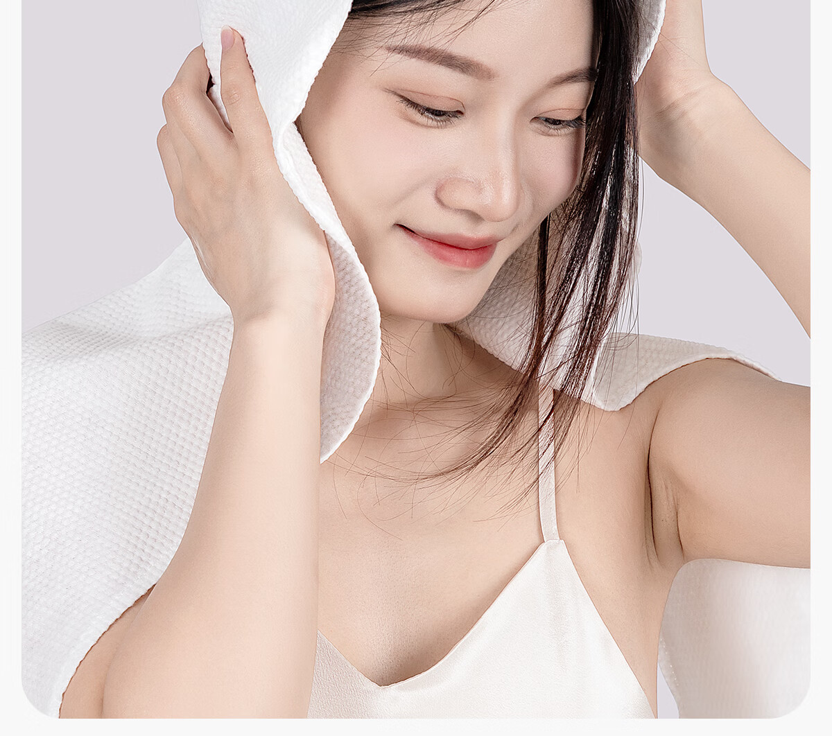 BADIGAO Disposable Hair Towel for Women, Super Absorbent Quick-Drying Hair Wrap, Portable Shampoo Towel, Thick Head Wrap, Shower Cap 12