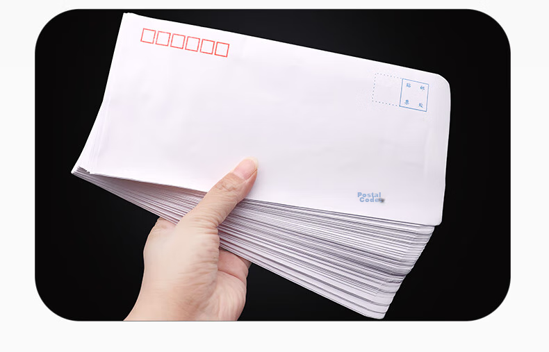 LISON 100 Pieces/pack, Thickened No. 7 White Envelope, Standard Postal Envelope for Letters, Bills, Invoices, Salary Payments, 229*162mm, 1528 8