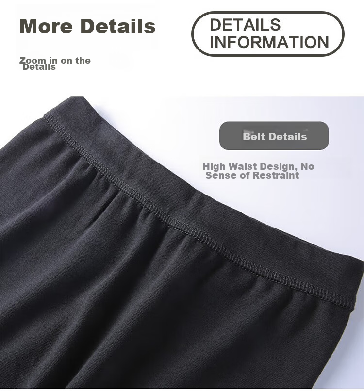 XUEXIMAN Women's Pure Cotton Long Johns, Single Piece All-Cotton Thermal Underwear, Base Layer Pants, Cotton-Lined Leggings, Plus Size Warm Pants for Autumn And Winter Seasons 9