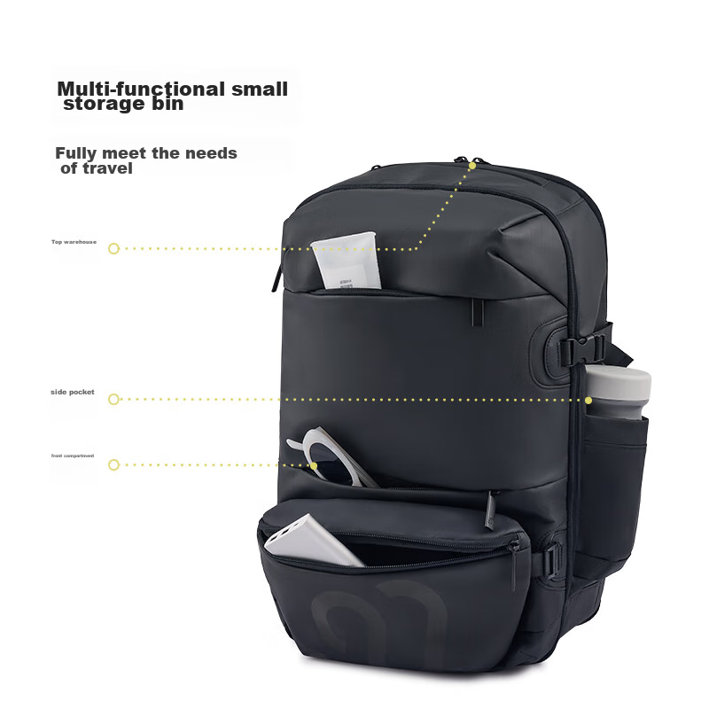 90Fen Travel Backpack, Detachable Multifunctional Sports Parent-Child Bag, Large Capacity Men's Backpack, Black