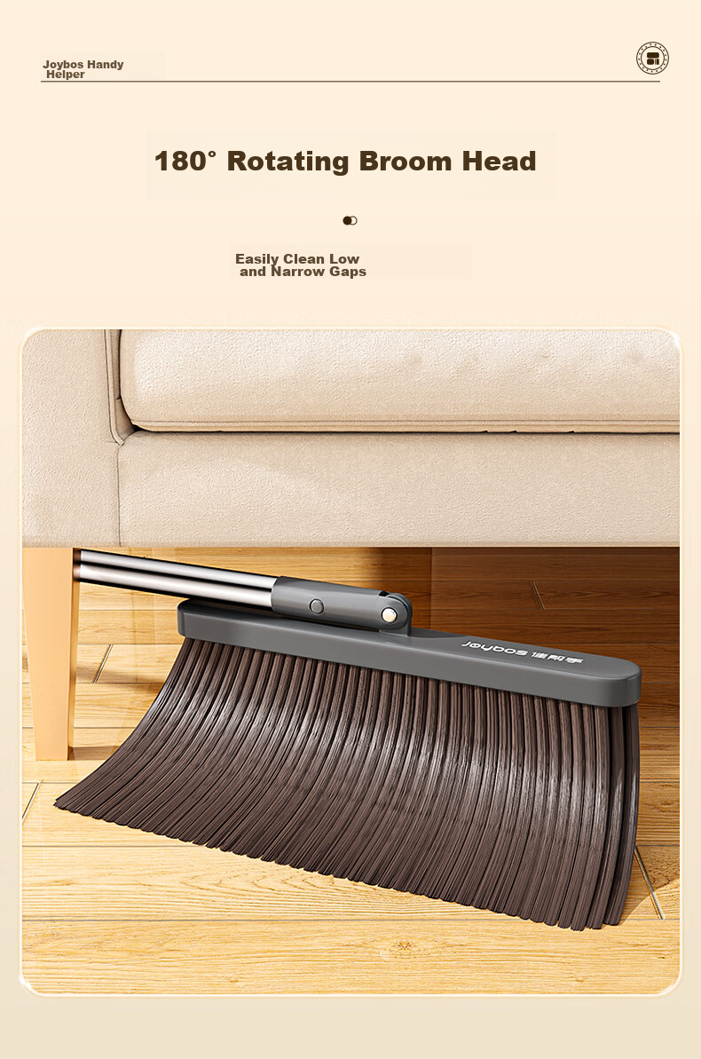Jiabangshou Two-Piece Broom Set, Household Cleaning Tools Including Broom And Dustpan, Effective at Preventing Dust Leakage 2