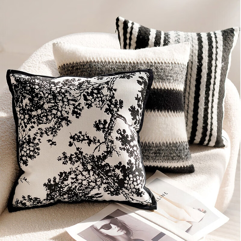 AVIVI Pillowcase, Sofa Cushion Cover, Bed Headboard Pillowcase, 45*45cm, Sketch Forest Desig