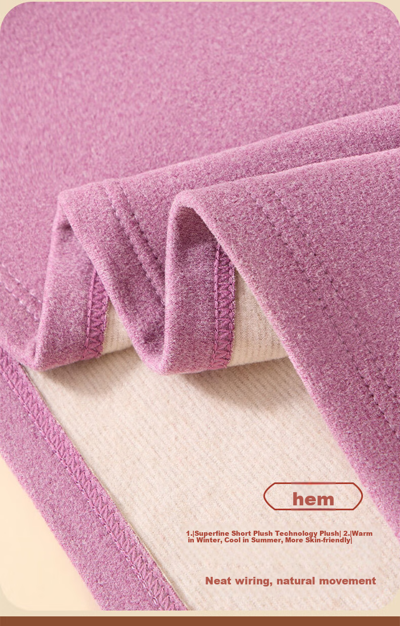 Langsha Wool And Silk Thermal Underwear for Women, New Fall/Winter 2026 Collection, 7A Antibacterial Fleece-Lined Warm Base Layer Top And Bottom Set 12