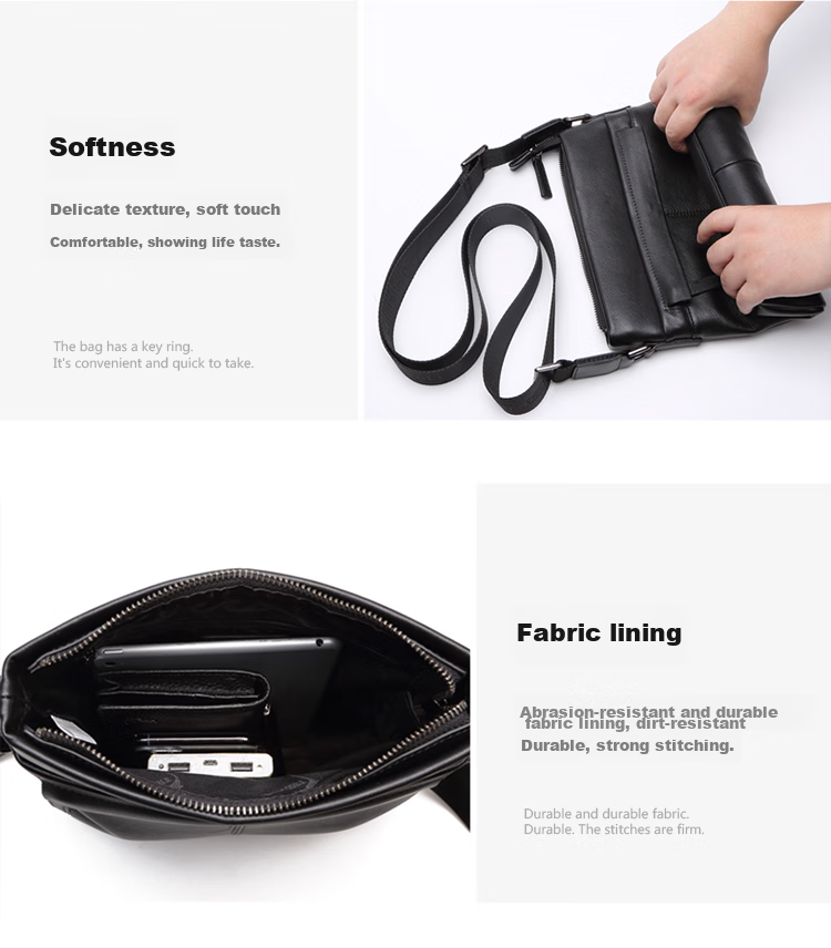 CROCODILE Genuine Leather Fashion Casual Top-Grain Cowhide Men's Business Shoulder Crossbody Bag T2423, Gift for Boyfriend 18