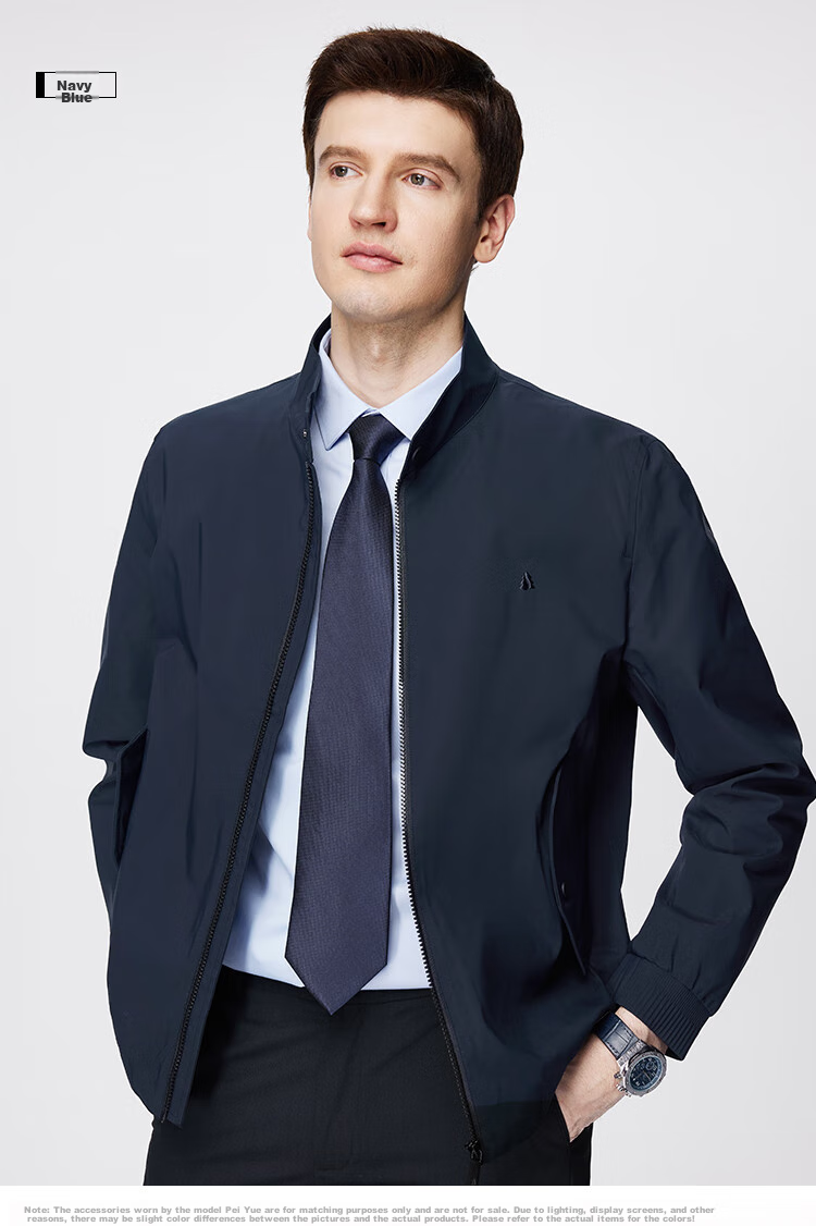 FIRS [Harington Stand-Up Collar] Jacket, Men's Coat, Business Casual Commute Wear, Triple-Protection Technology Menswear Outerwear 12