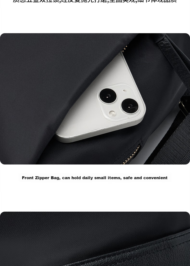ZOOLER Retro Backpack for Women, Fashionable Large Capacity Backpack, Lightweight Oxford Cloth with Leather Trim, Travel Backpack, Birthday Gift 11