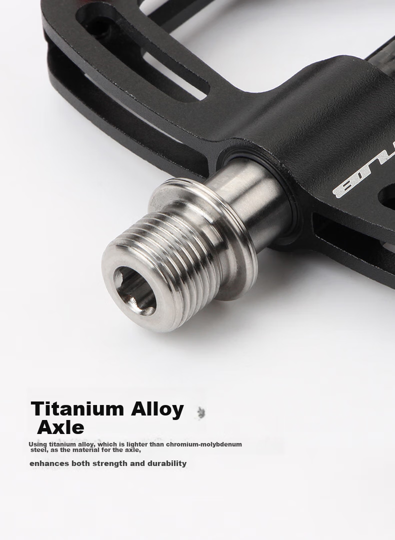 GUB Titanium Pedals for Triathlon, Road Bikes, Mountain Bikes, Aluminum Alloy Pedals, Carbon Fiber Pedals with Bearings GC080 6