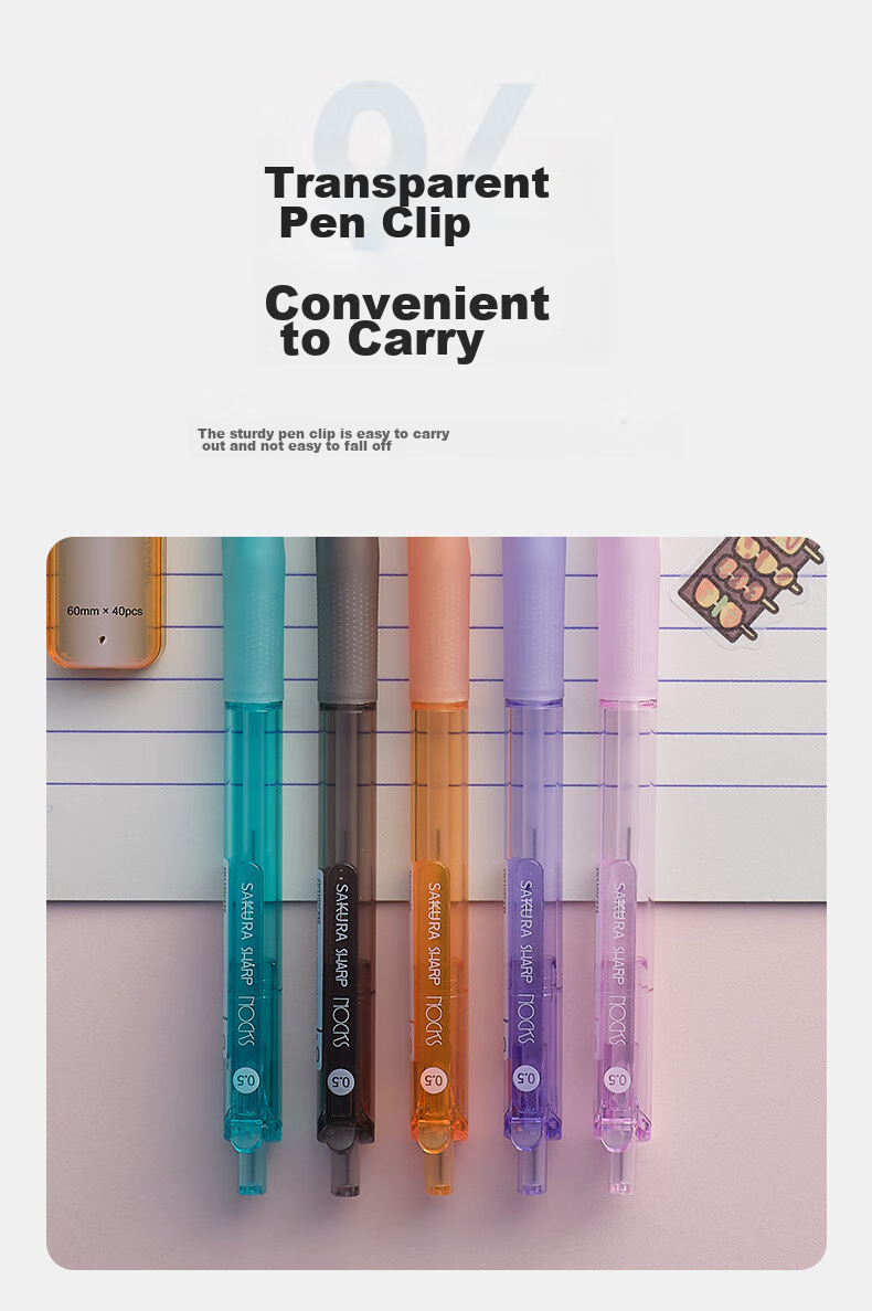 SAKURA Mechanical Pencil 0.5mm Student Writing Drawing Drafting NOCKS Series Triangular Grip Non-Slip Mechanical Pencil Candy Blue 6