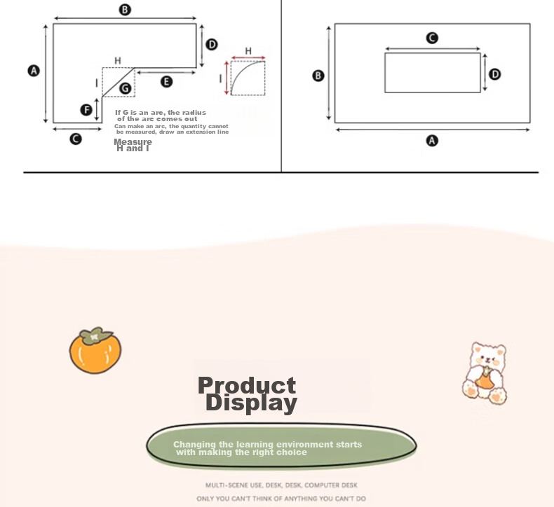 Fengliang Desk Mat, Children's Study Table Pad, Leather Mat, Learning Table Protector, Student Desk Cover, Customizable, 40*80 20