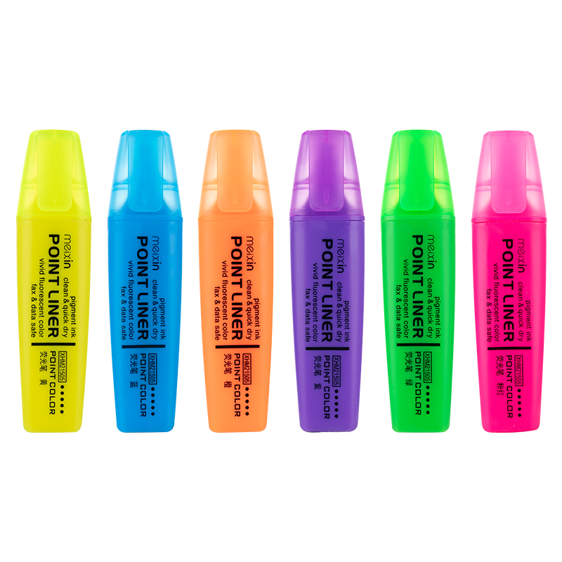 M&G Stationery, 6-Color Highlighters, Classic Single-Tip Markers, Eye-Catching Emphasis Pens, Portable Drawing And Journaling Pens, 6 Pcs/box X HM21505 Back-To Essential