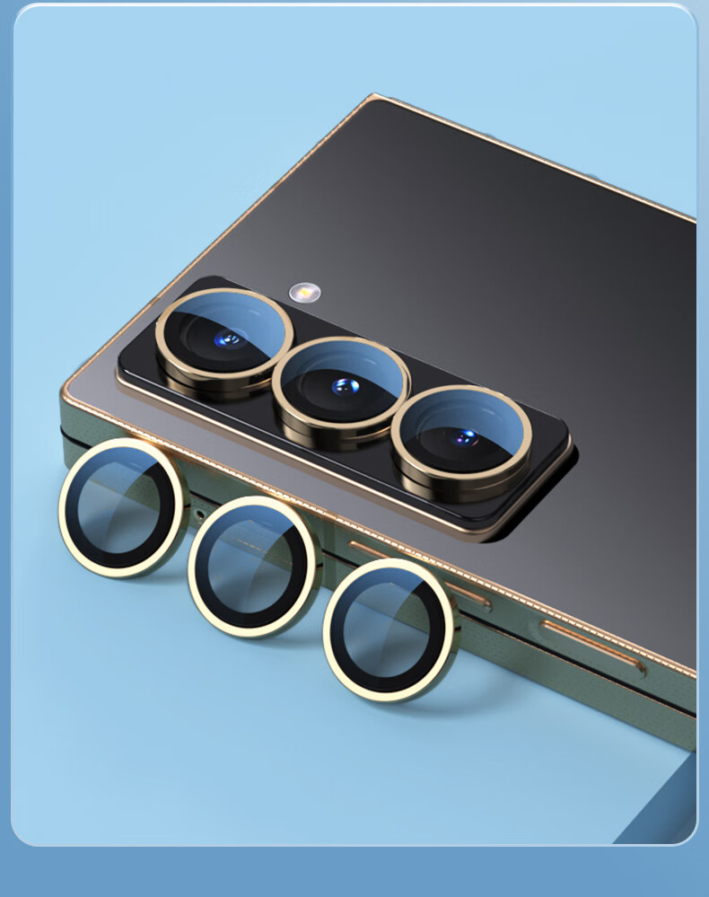 BLUEO Lens Protector for Samsung W25 Camera, W25 Rear Camera Film, HD Anti-Glare Lens Protection Sticker, Gold 7