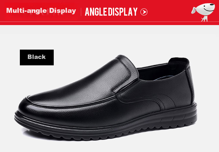 EGCHI Men's Leather Shoes, Business Casual Shoes, Top-Grain Cowhide Slip-On Driving Shoes, C8833, Black, Size 43 34