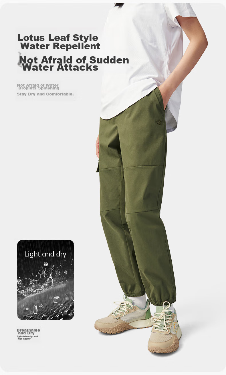 TECTOP Outdoor Lightweight Casual Pants, Couple's Loose-Fit Trousers 2412293XX Men's Classic Black M 4