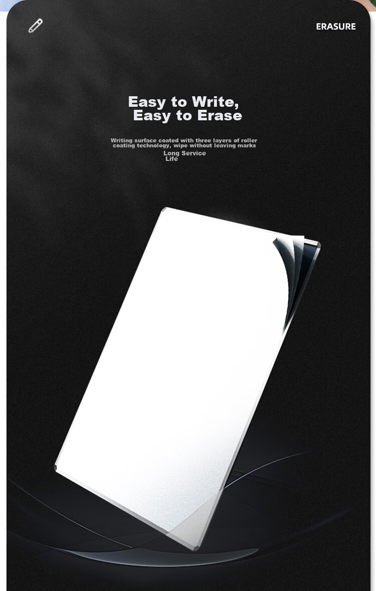BBNEW 90*180cm Hanging Whiteboard Magnetic Writing Board for Office Meetings Home Teaching Training Hanging Blackboard (Whiteboard Eraser/whiteboard Pen/magnetic Particles) NEWX90180 6