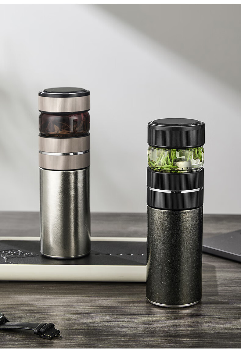 IMOGY Pure Titanium Insulated Mug Business Office High-End Women's Day Gift Large Capacity Portable Tea Separation Brewing Cup 18