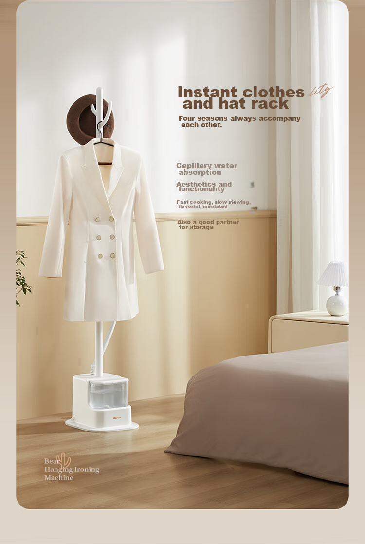 Bear Upright Garment Steamer, 40g/min High Steam Output, 1.8L Large Water Tank, Home Use Ironing Machine, Handheld Steam Iron, High Power, Group Purchase (Ironing Board Not Included), GTJ-T20F1 13