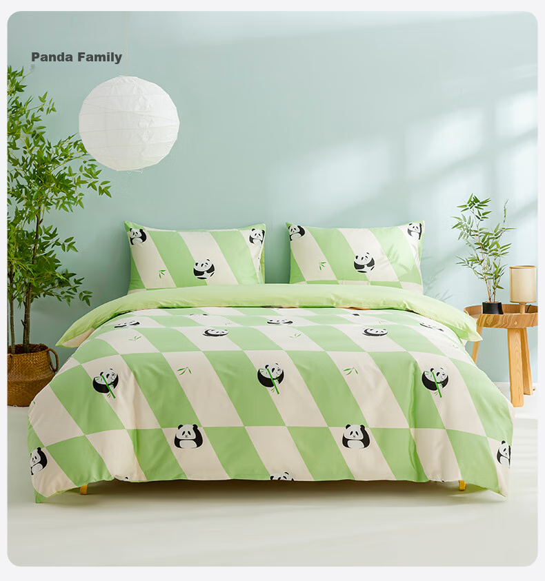 CROWN Four-Piece Set, 100% Pure Cotton High-End Luxury Bedding, 60-Count All-Cotton Duvet with Pillowcases, Summer Quilt Cover, 200*230cm 18