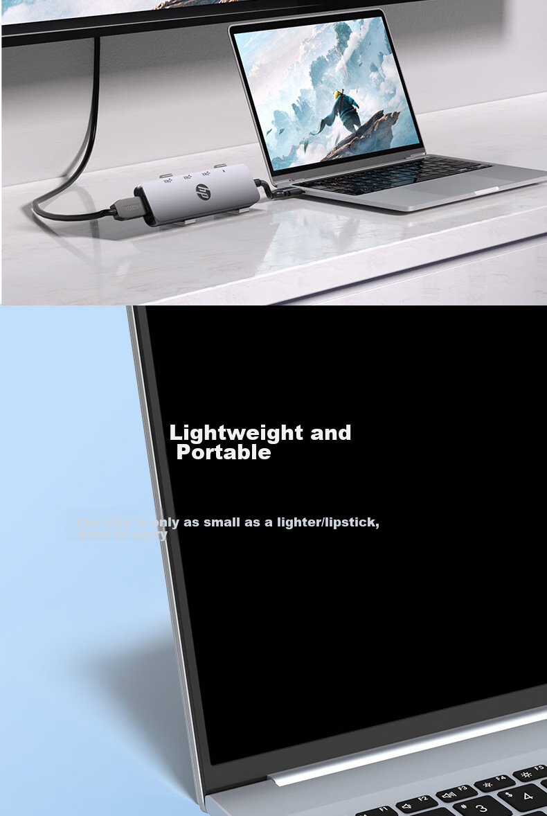 HP Type-C Expansion Dock, USB3.0 Hub, HDMI Converter, 100W PD Fast Charging Hub, for Phones, Computers And Laptops 12