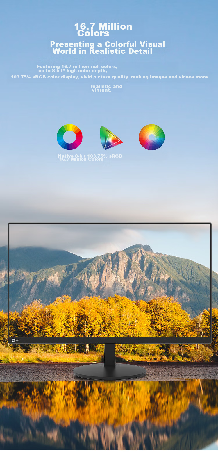 Lenovo Lecoo, 27-Inch IPS, 100Hz Refresh Rate, Full HD, 103% SRGB Wide Color Gamut, Narrow Bezel, Wide Viewing Angle, Computer Monitor for Office And Gaming, B2728-R 7