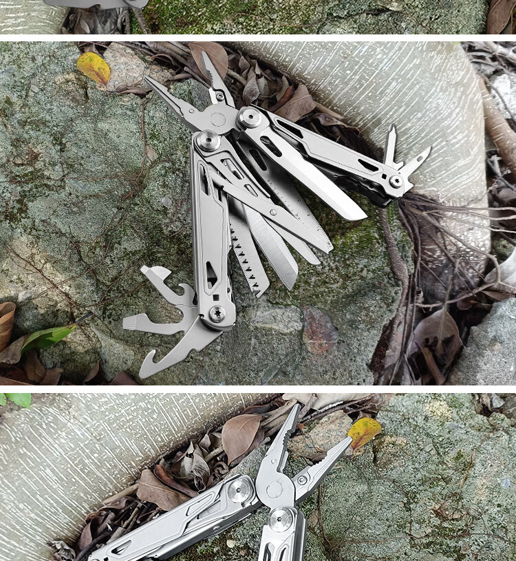 GEDUN Multi-Functional Tool Pliers, Folding Pliers, Portable Survival Knife, Outdoor Emergency Rescue Tools, Tactical Pliers, Wrench, Scissors 18