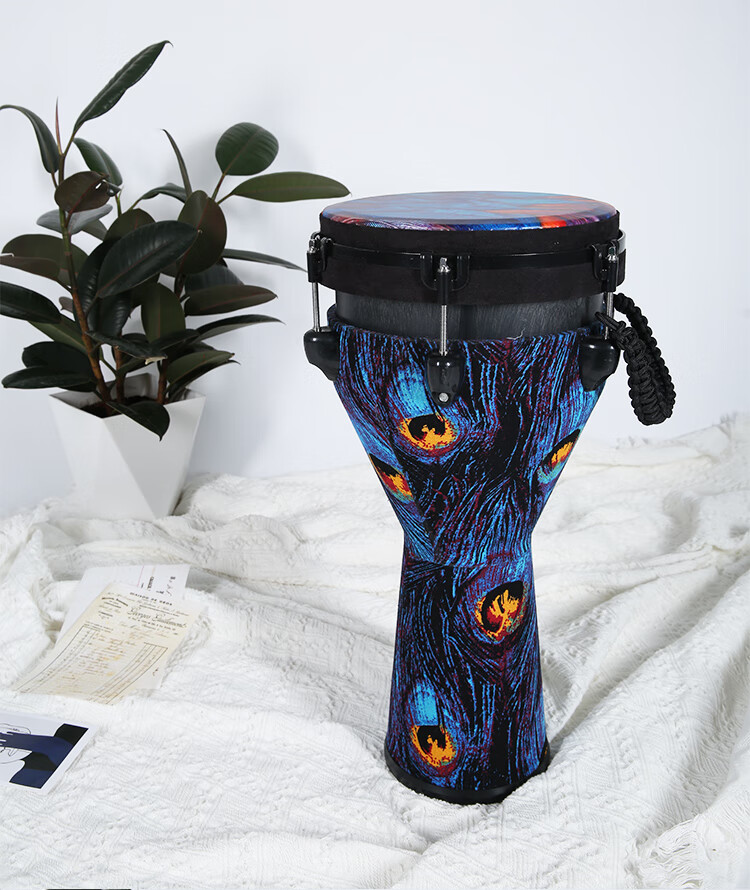 MOSEN 10-Inch Professional African Drum, Carbon Fiber Material Lijiang Hand Drum, Adjustable Tuning Fashion Style Starry Sky Patter 25
