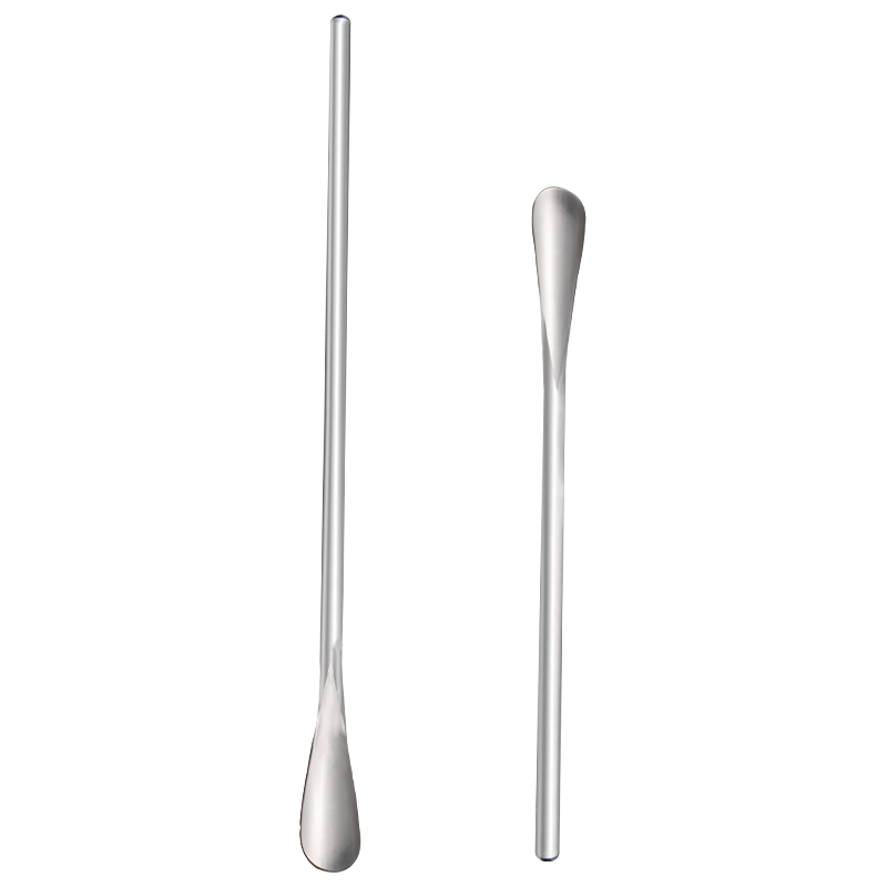 BJ 304 Stainless Steel Mixing Spoon, Long-Handled Stirring Rod, Coffee Spoon, Seasoning Scoop, Ice Cream Spoon, Dessert Honey Spoon, Set of 2