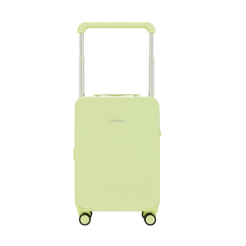 Tujia TUPLUS Impression PLUS Luggage, Rear Wide Handle Suitcase, Large Capacity Travel Case, Lime Green, 20 Inches