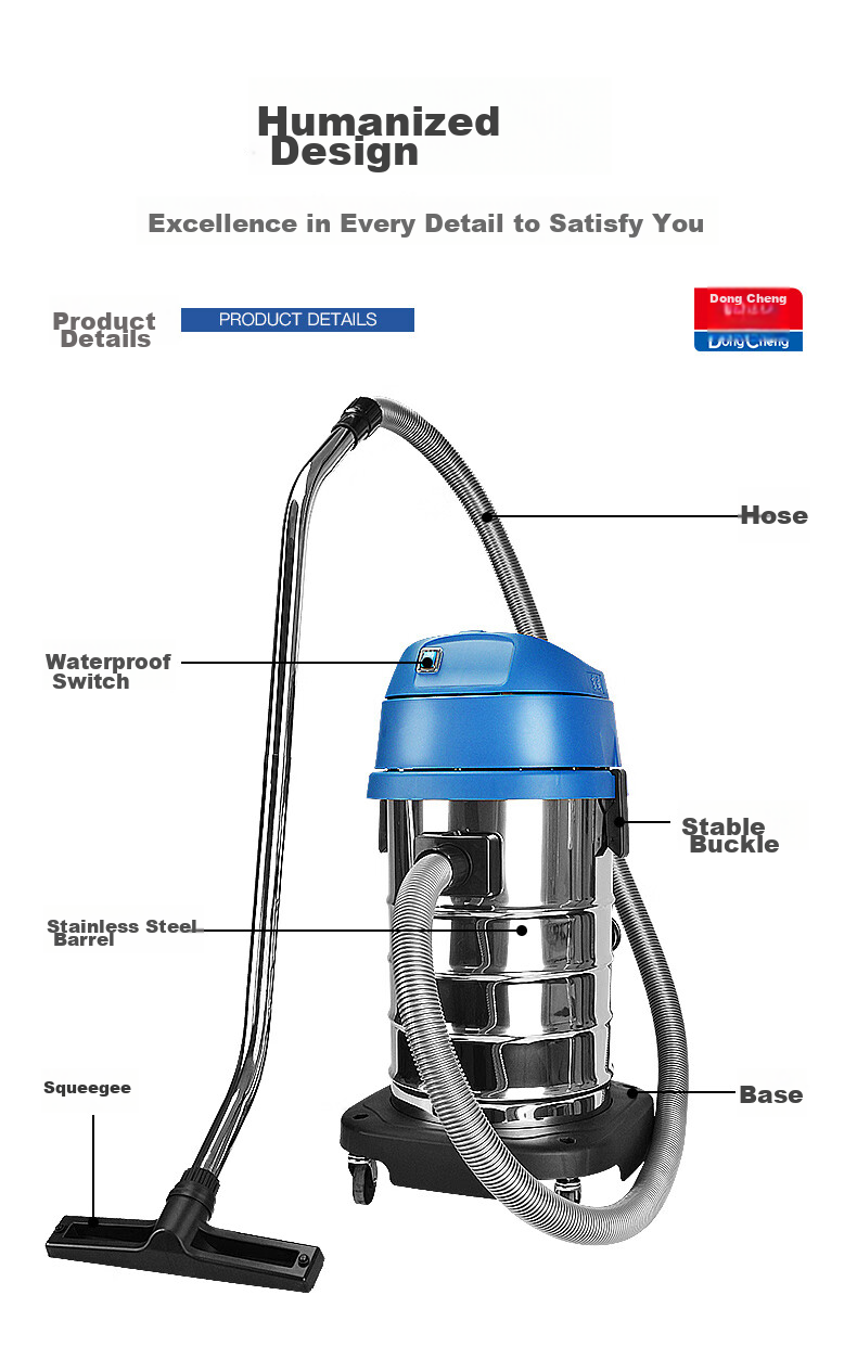 Dongcheng Dual-Purpose Dry And Wet Vacuum Cleaner FF-1W Industrial-Grade Barrel Vacuum Handheld High-Power Electric Tool 5