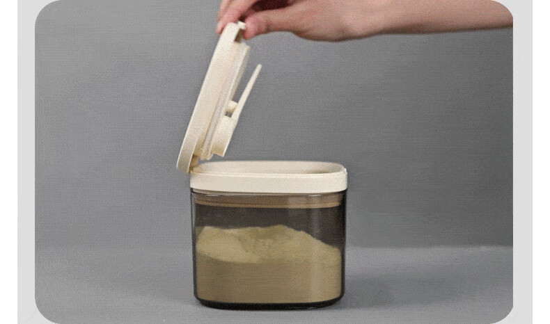 ANKOU Milk Powder Container, Baby Formula Canister, Sealed Jar, Portable Rice Cereal Box, Light-Proof Complementary Food Container with Magnetic Suction And Flat Scraper, 1200ML 9
