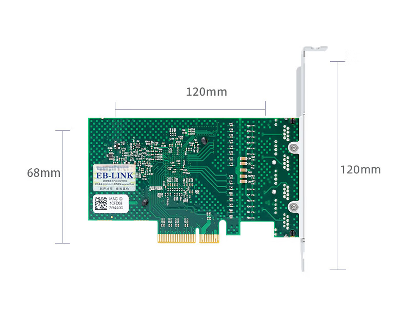 EB-LINK Intel 82576 Chip, PCIe X1 Gigabit Four-Port Network Card, 82576-T4 Electrical Port, E1G44ET Desktop Internal Wired Network Card 13