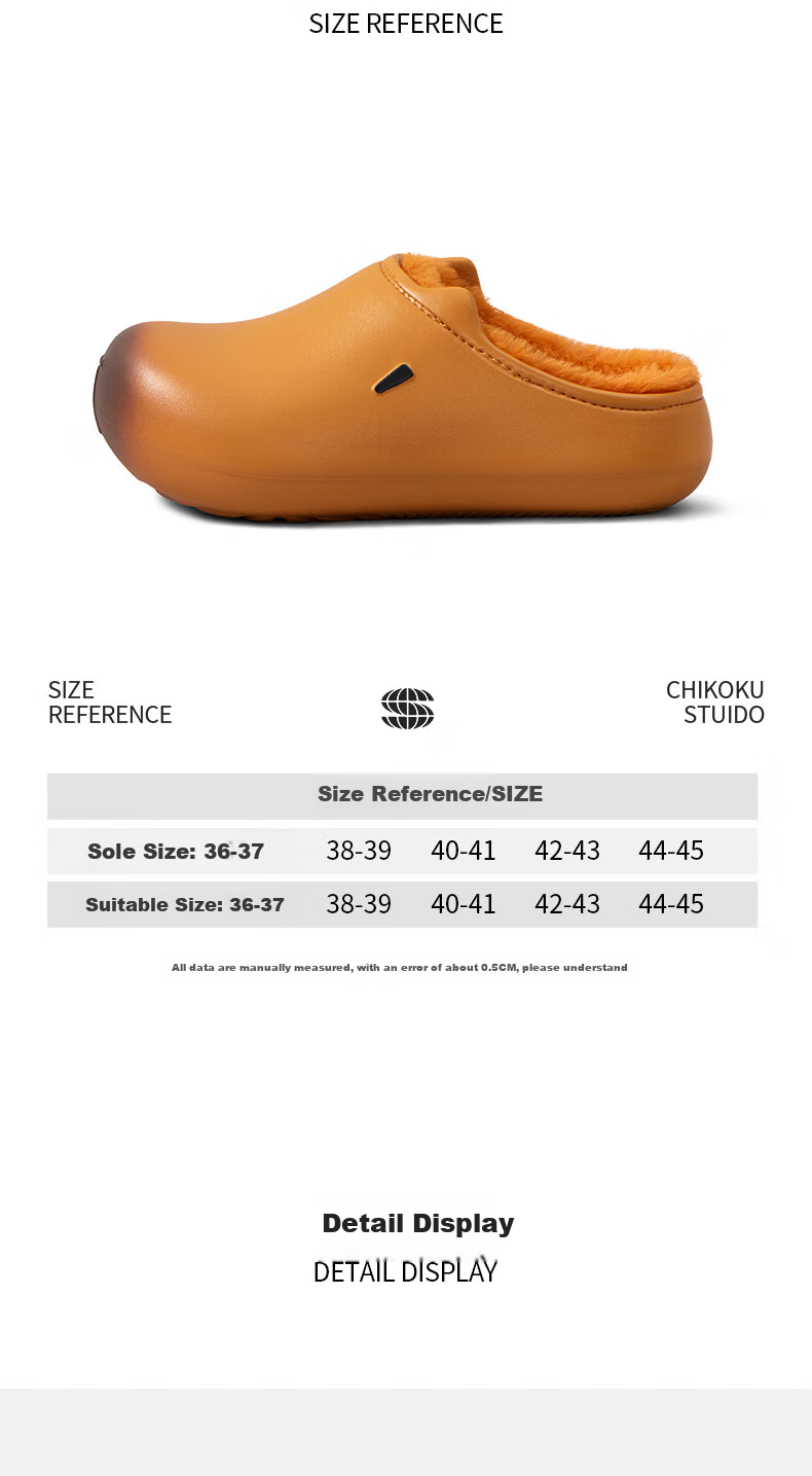 Chikoku Capibara Cotton Slippers for Men And Women, Winter Indoor Thick-Soled Couple's Plush Warm Waterproof Cotton Shoes 3