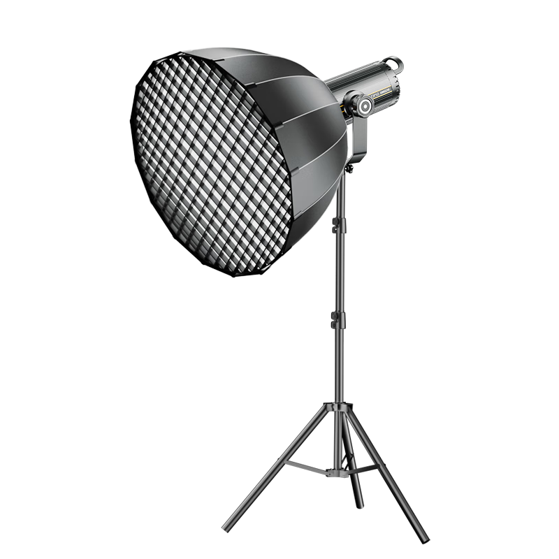 Jimantu Live Streaming Fill Light, 200W Indoor Studio Photography Professional COB Lighting, Streamer's Live Room Spherical Deep Mouth Grid Reflector Parabolic Softbox Video Shooting Sun Lamp