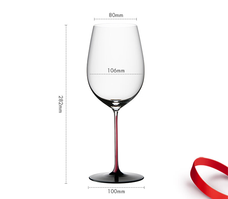 RIEDEL New Year Gift Red Bow Tie Bordeaux Wine Glass 860ml Handmade Imported Single Piece 3