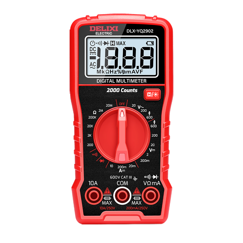 DELIXI ELECTRIC Intelligent Burn-Proof Multimeter, Home Digital Display, Portable High-Precision Voltage/Current/resistance/diode/continuity Meter