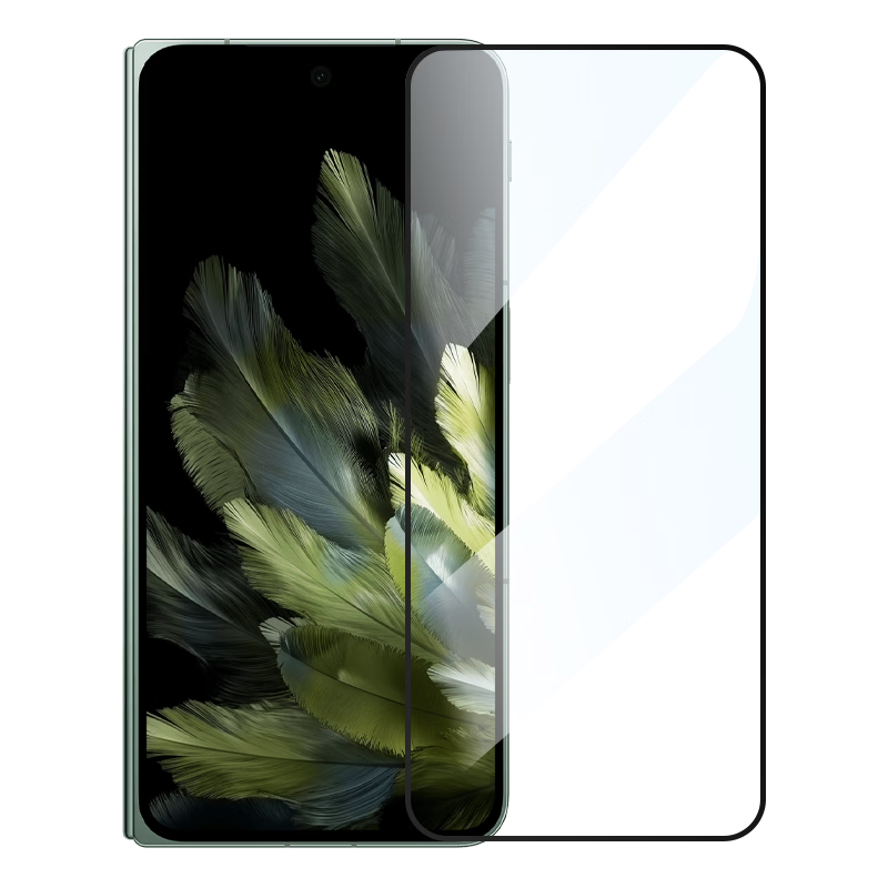 LLUNC [2-Pack] Tempered Glass Screen Protector for OPPO Find N3, Foldable Phone Front Film, Full Coverage Ultra-Thin Shatterproof Glass Film, Anti-Fingerprint Protective Film