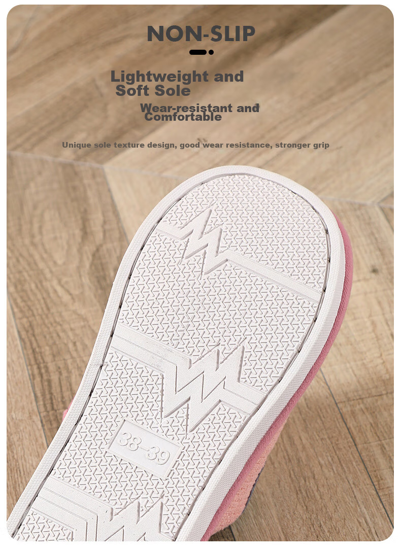 CARTELO Cotton Slippers for Women, Winter Indoor Floor Slippers, Warm Furry Postpartum Shoes for Women, 0625A 8