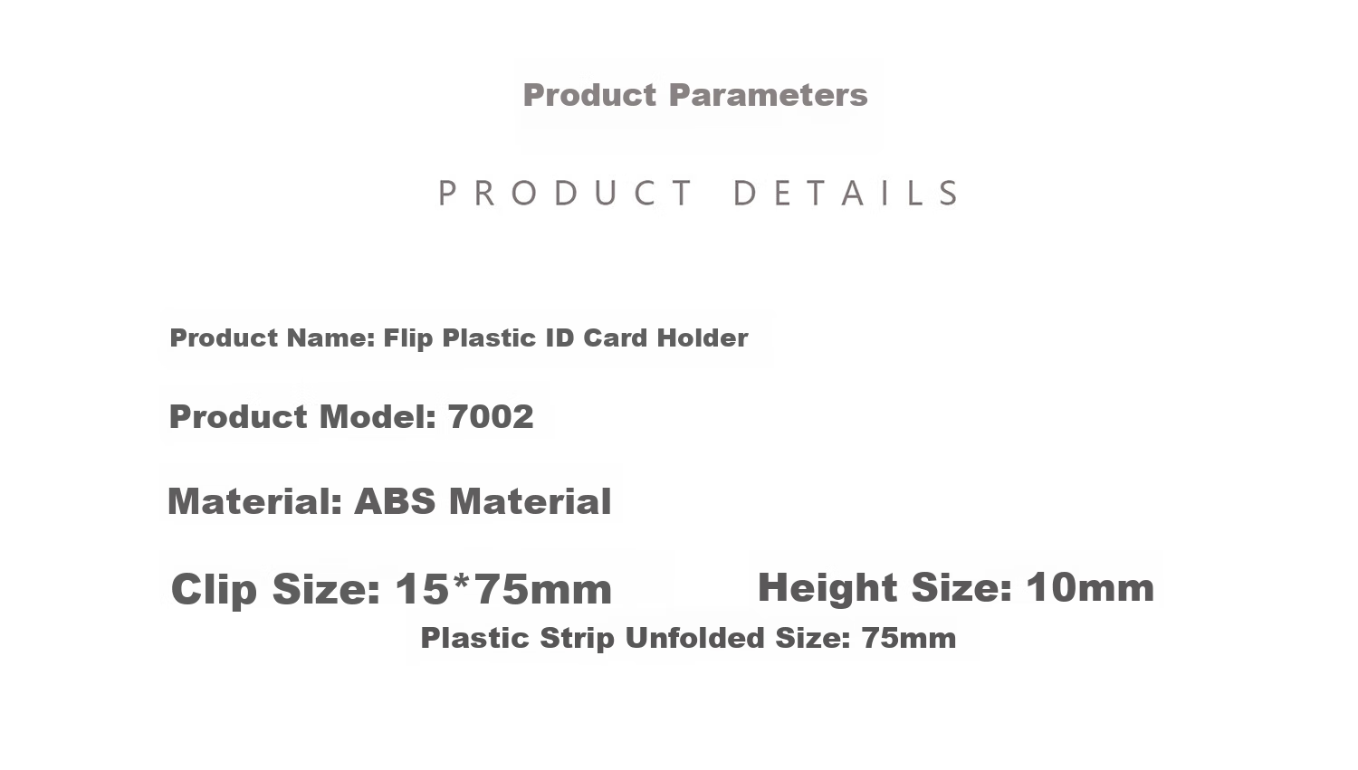 Weiji Flip-Open Plastic ID Holder, Blue, Securely Fastened, Suitable for Various IDs, Cards, Exhibition Passes, Work Permits, Employee Badges, Chest Cards, 10/Pack, 7002-BL/10 2