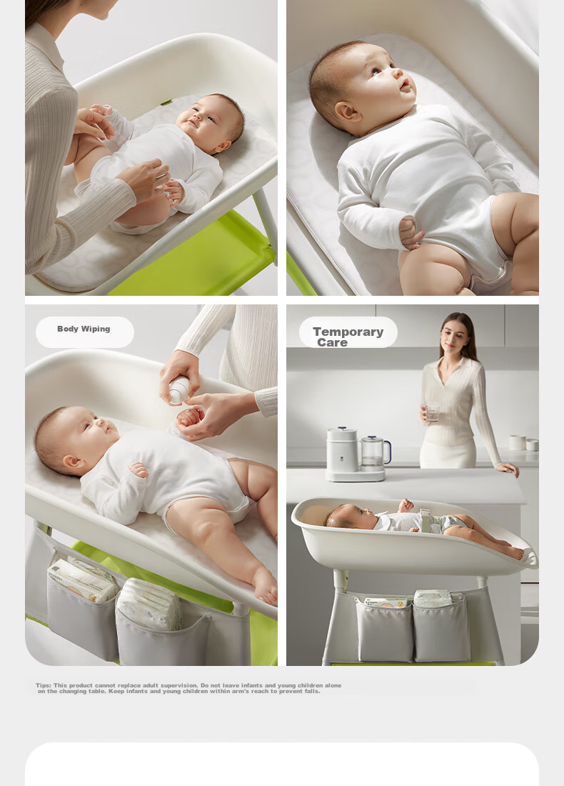 Babycare Multifunctional Baby Changing Table, Newborn Care Station, Portable Infant Bath And Diaper Changing Table, Origin White 5