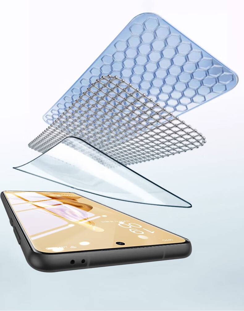 Baozou [Compensation for Defective Products] Tempered Glass Screen Protector for OPPO Reno9, Full Coverage Curved Screen Film for OPPO Reno9 Smartphone, HD Anti-Scratch Anti-Fingerprint Protective Film 3