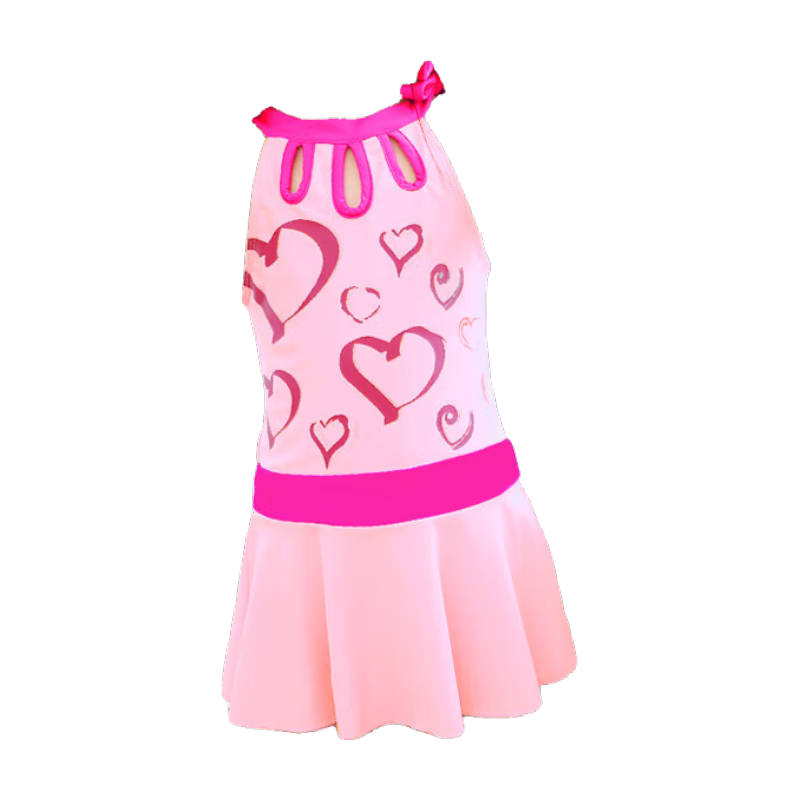 Youyou Children's Swimsuit Girls One-Piece Skirt Style Large Kids Swimwear Student Girl Swimwear 37202 Pink 3XL