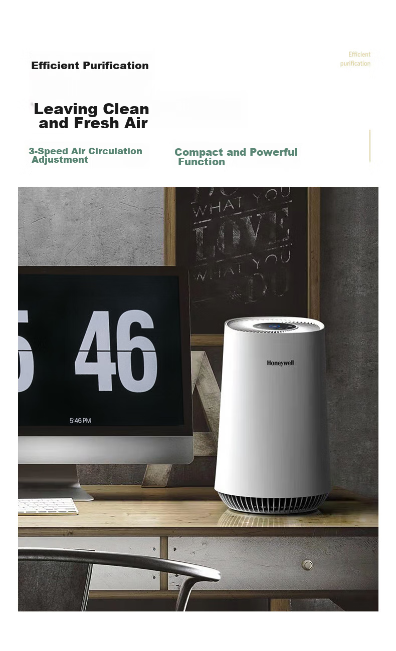 Honeywell Air Purifier for Home, Study, Office, Formaldehyde Removal, Odor Elimination, Secondhand Smoke, Desktop-Specific Purification Device KJ205F-PAC000AW 2