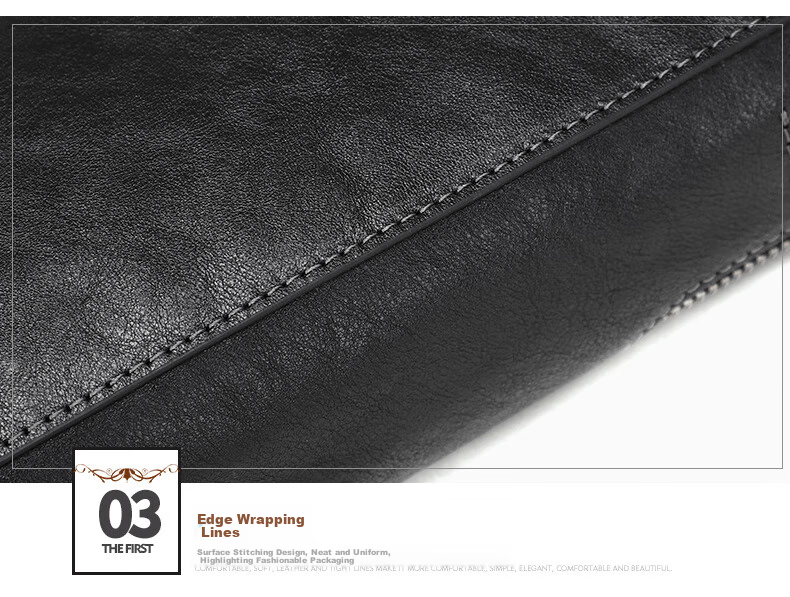 ELLE HOMME Business Men's Shoulder Bag, Fashionable Top-Grain Leather Crossbody Bag with Large Capacity, Handheld Men's Bag EA088205040 Black Birthday Gift for Boyfriend 14