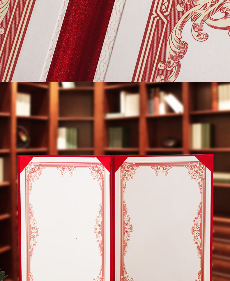 Xutong A4 Red Velvet Strategic Cooperation Agreement Signing Folder Business Contract Signing Ceremony with Three Inner Pages 1