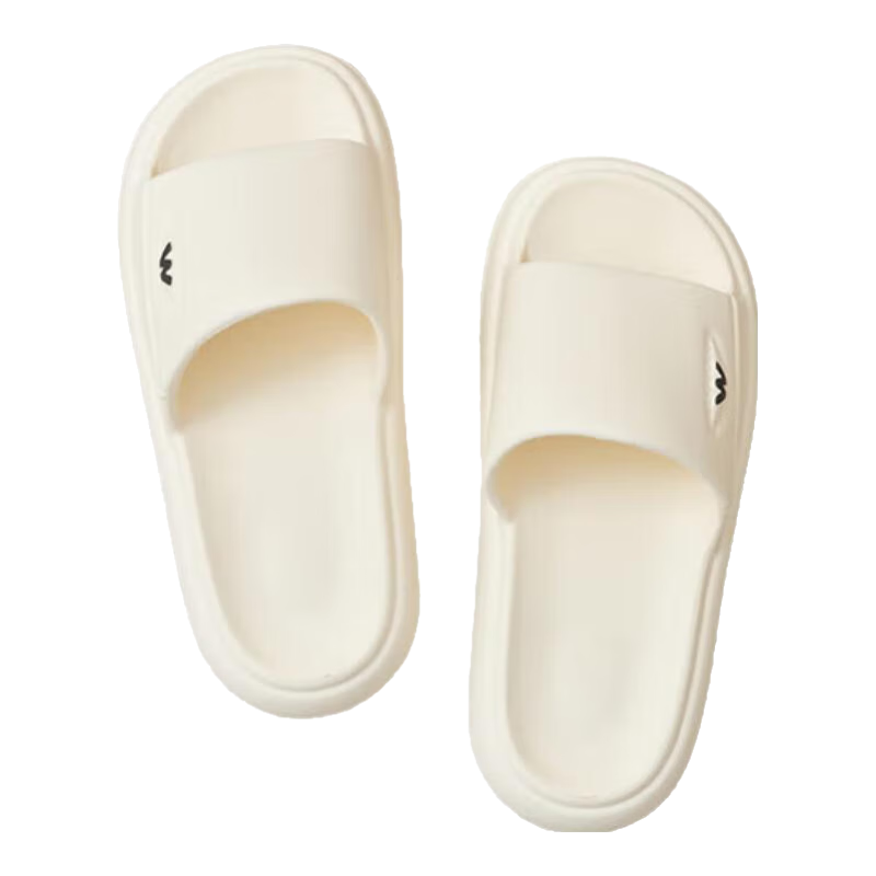 Sanli Slippers for Women, Summer Indoor Home Bathroom Shower Non-Slip EVA Couple Sandals for Men, White, Size 38/39