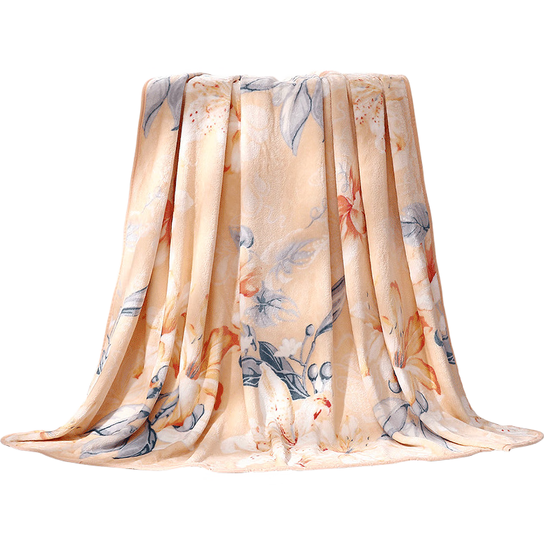 FUANNA Blanket, Flannel Throw Warm Comforter Nap Blanket, Colorful Floral Pattern, 180*200cm