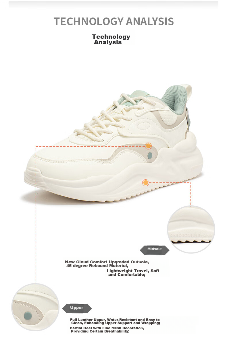 361° Women's Sports Shoes Yunshu 3, Spring And Summer Vintage Thick-Soled Casual Versatile Commuter Dad Shoes, Women's Style 682316706-8 121