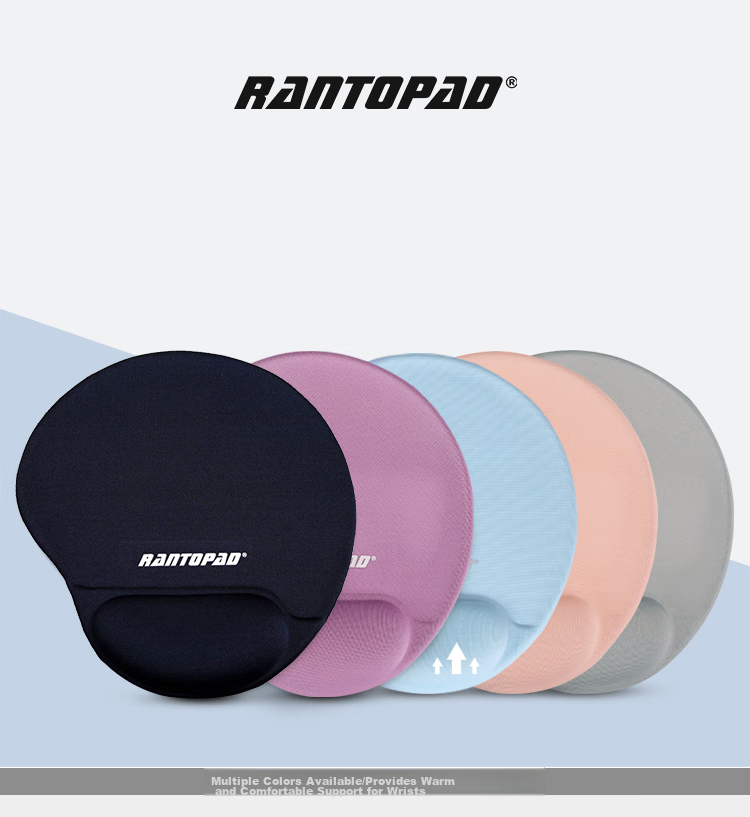 Rantopad TOTO Pro Memory Foam Wrist Rest Mouse Pad Lycra Surface Large Ergonomic Hand Support Mat Office Gaming FPS Smooth Non-Slip Desk Pad Mig 3